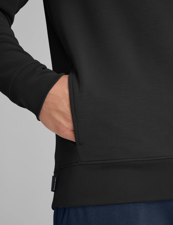 Luxe Traveler Knit Hoodie::Black
