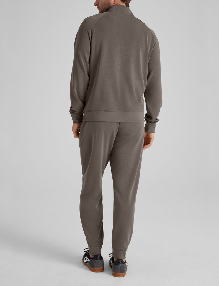 Luxe Traveler Knit Quarter Zip & Jogger Set::Falcon