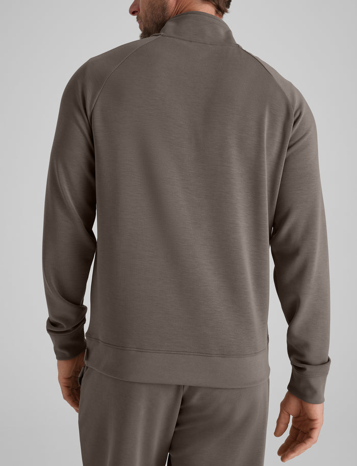 Luxe Traveler Knit Quarter Zip::Falcon
