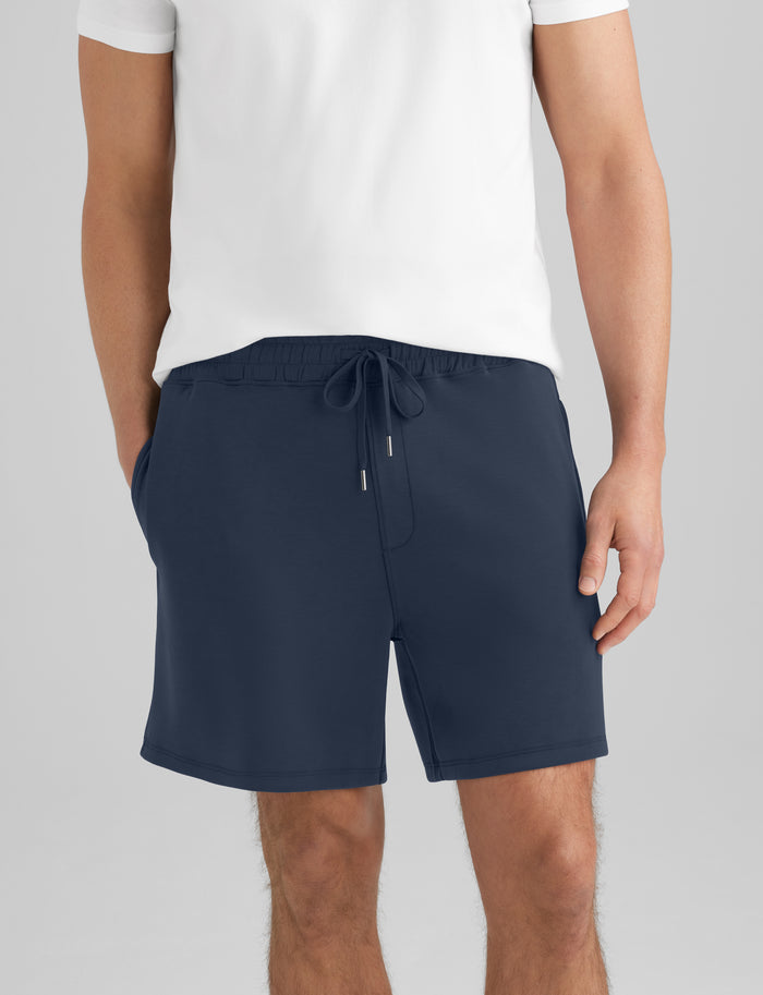 Luxe Traveler Knit Short::Dress Blues