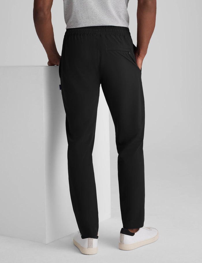 Luxe Traveler Woven Pant::Black
