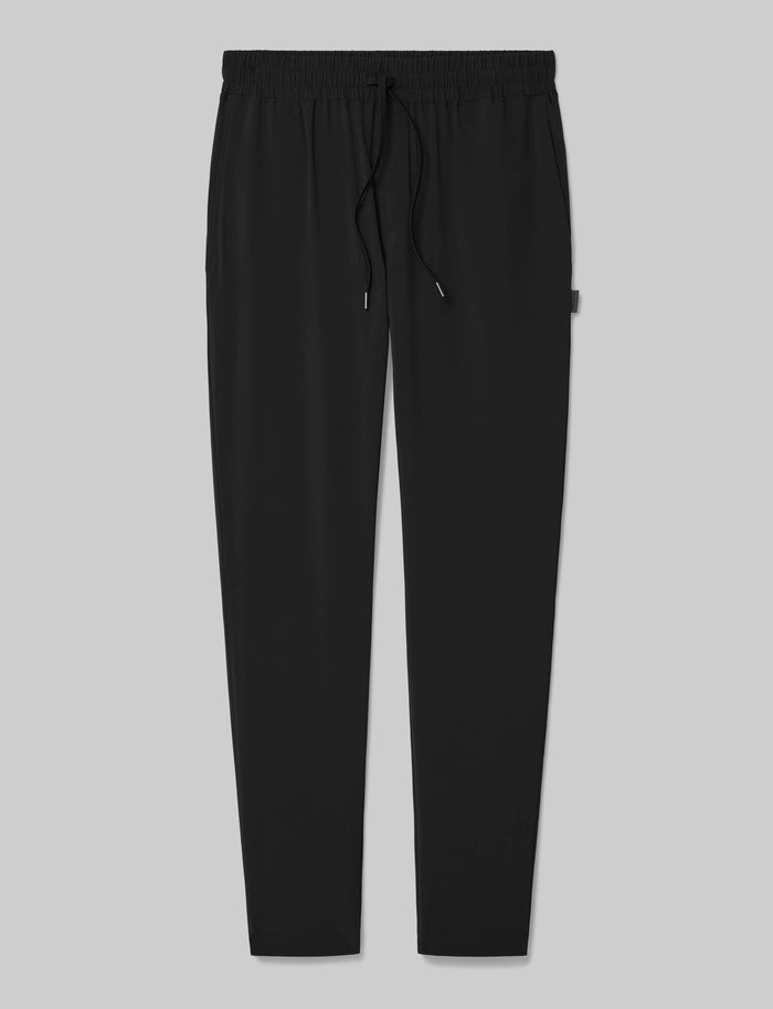 Luxe Traveler Woven Pant::Black::Swatch