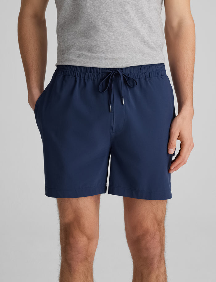 Luxe Traveler Woven Short::Dress Blues