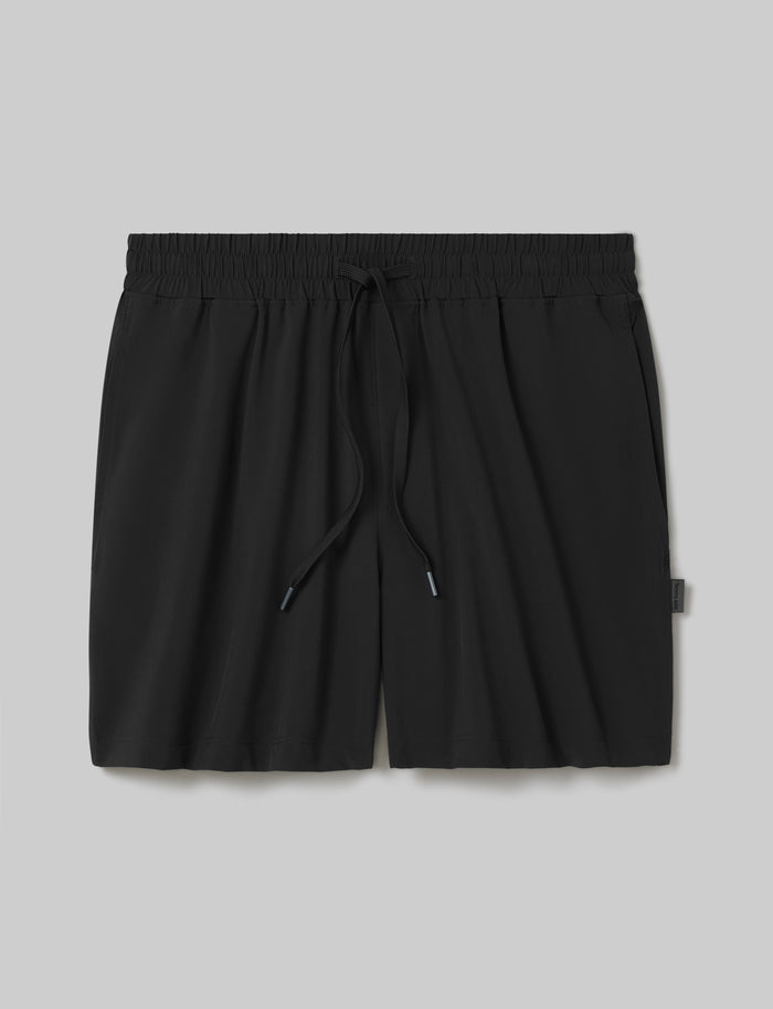 Luxe Traveler Woven Short::Black::Swatch
