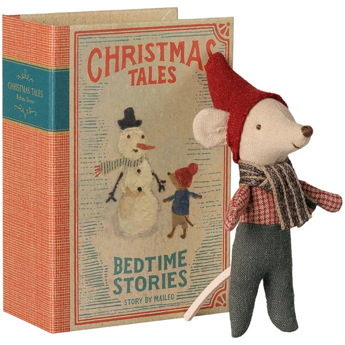 Maileg - Christmas Mouse, Baby in Book