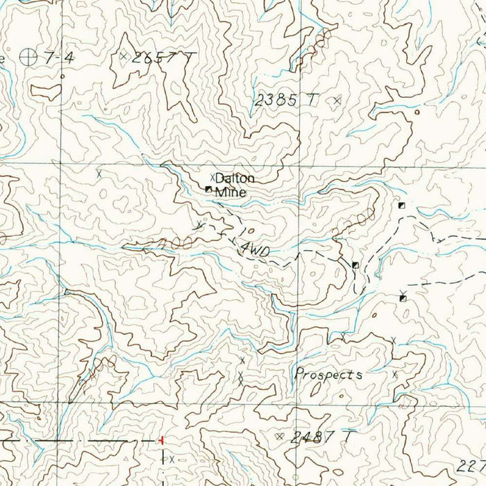 Map of Joshua Tree National Park, California by USGS, 1986 – Pinto Mountain & Pinto Basin