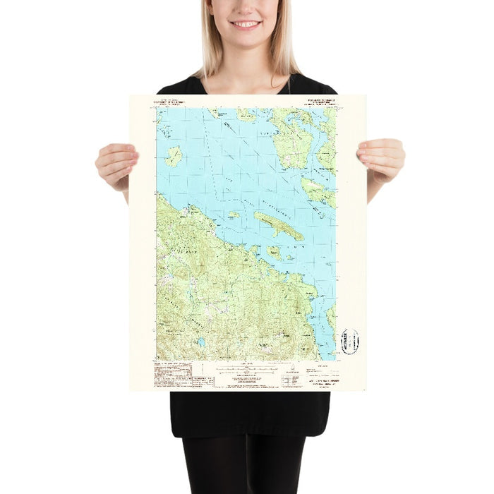 Map of Lake Winnipesaukee, New Hampshire by USGS, 1987 – West Alton, Gilford & Wolfeboro