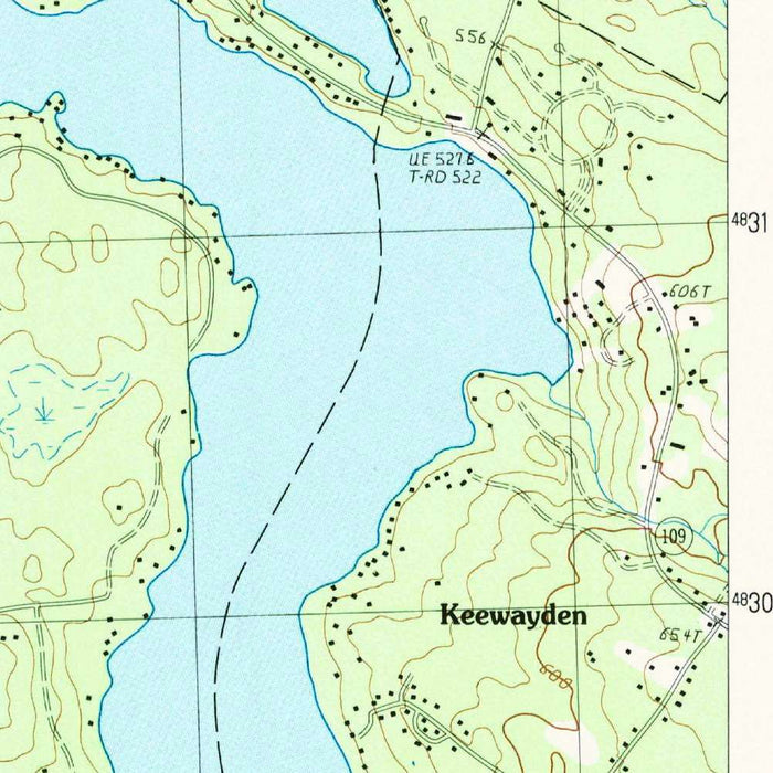 Map of Lake Winnipesaukee, New Hampshire by USGS, 1987 – West Alton, Gilford & Wolfeboro