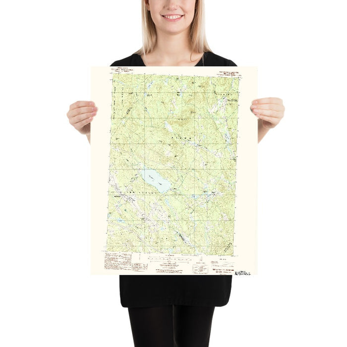 Map of New London, New Hampshire by USGS, 1987 – Pleasant Lake, Wilmot & Danbury