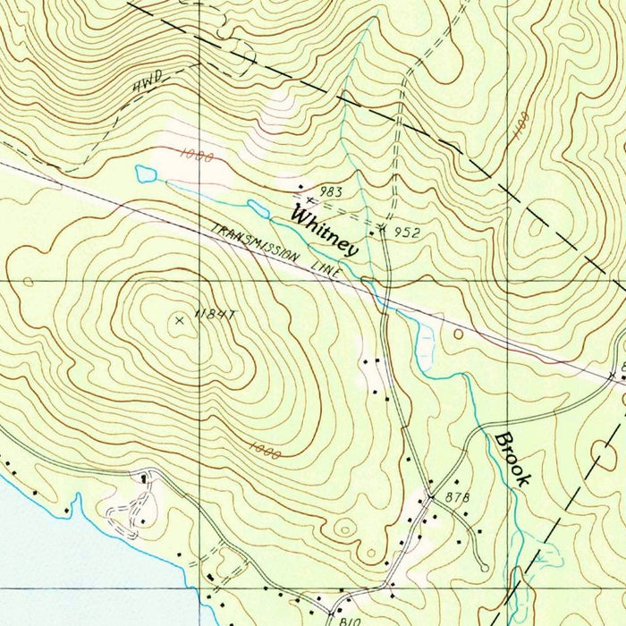 Map of New London, New Hampshire by USGS, 1987 – Pleasant Lake, Wilmot & Danbury