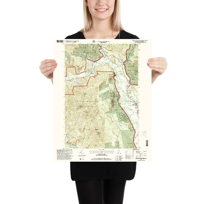 Map of North Conway, New Hampshire by USGS, 1995 – White Mountain National Forest & Saco River
