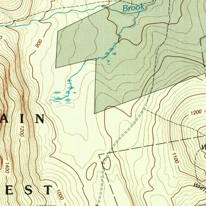 Map of North Conway, New Hampshire by USGS, 1995 – White Mountain National Forest & Saco River