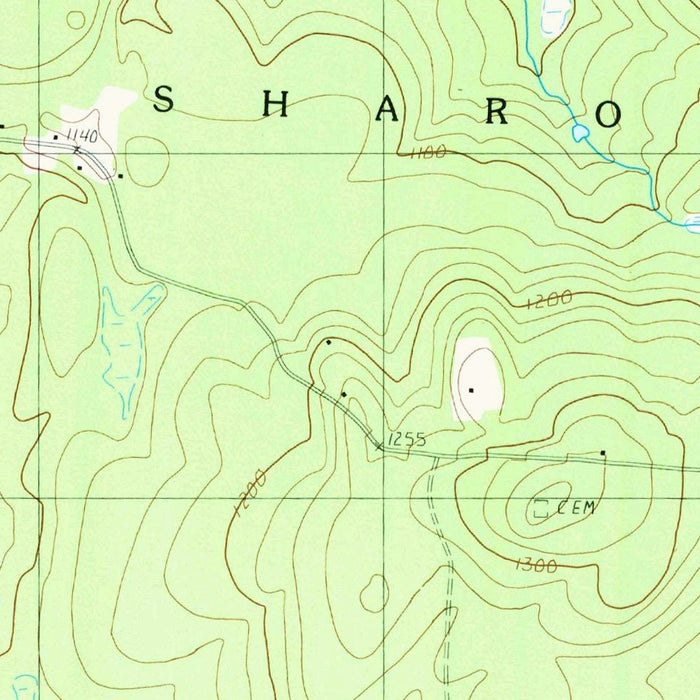 Map of Peterborough, New Hampshire by USGS, 1987 – Mount Monadnock & Nubanusit Lake