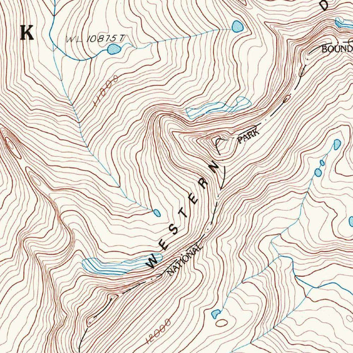 Map of Sequoia National Park, California by USGS, 1993 – Triple Divide Peak, Kings Canyon & High Sierra Trail