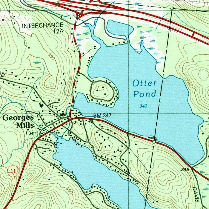 Map of Sunapee, New Hampshire by USGS, 1998 – Lake Sunapee, Newbury & Springfield