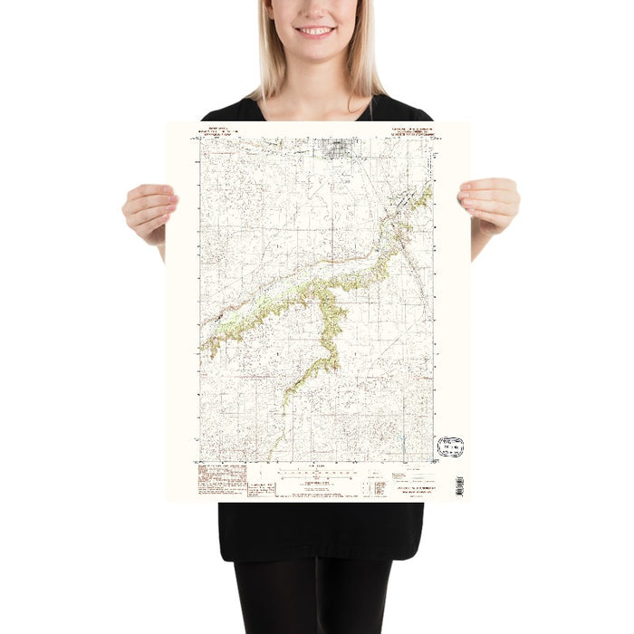 Map of Valentine, Nebraska by USGS, 1983 – Niobrara River & Fort Niobrara NWR