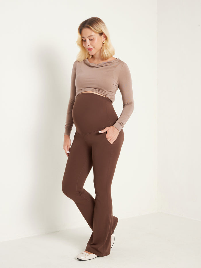 Maternity Flare Leggings with Pockets 31"