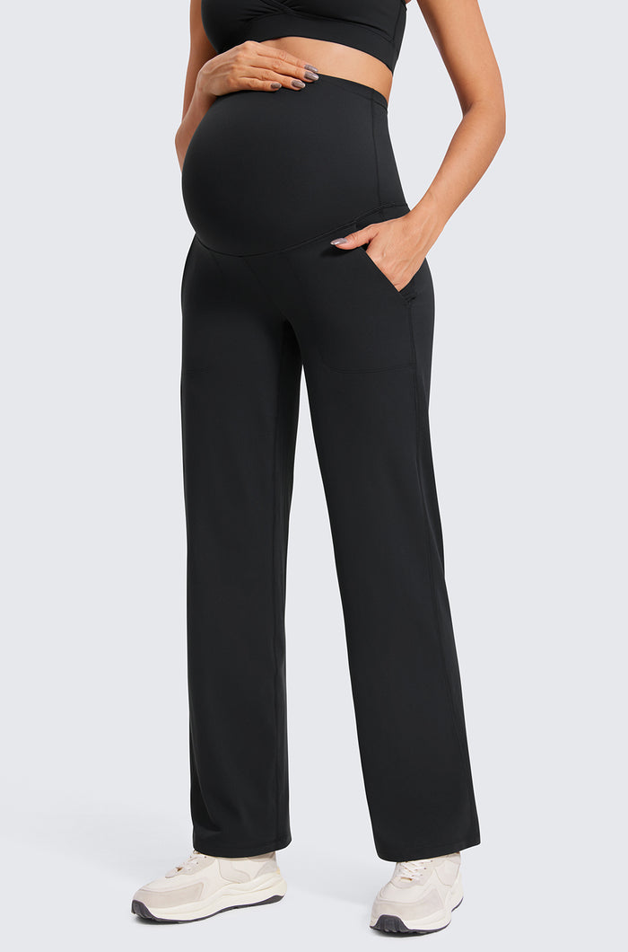 Maternity Wide Leg Pants with Pockets 31.5"