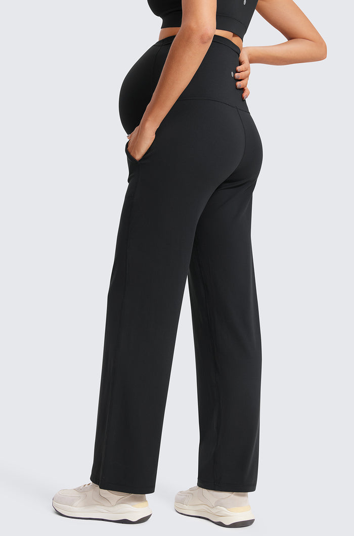 Maternity Wide Leg Pants with Pockets 31.5"