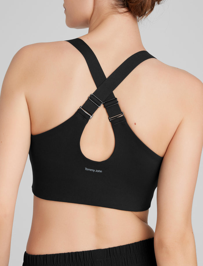 OLD::Medium Impact Adjustable Sports Bra::Black