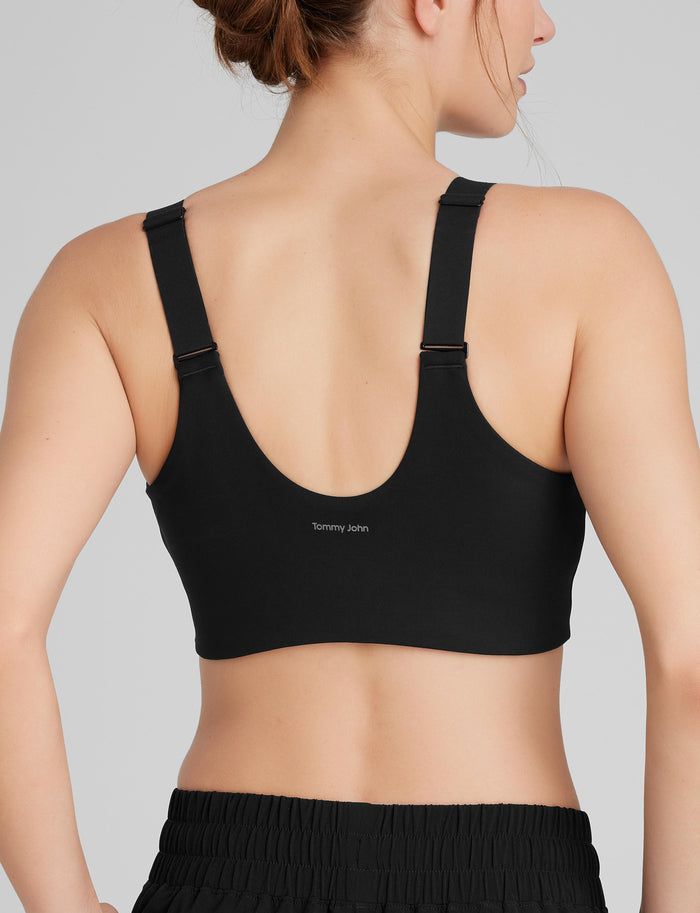 OLD::Medium Impact Adjustable Sports Bra::Black