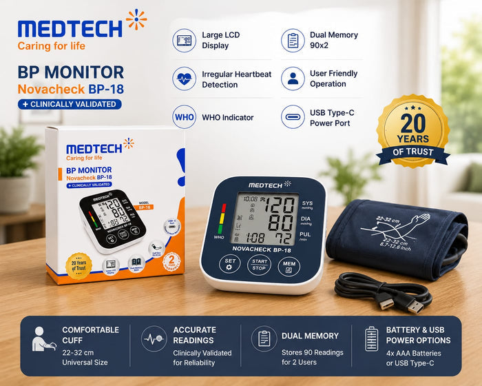 Medtech BP-18 Digital Blood Pressure Monitor – Type-C ...