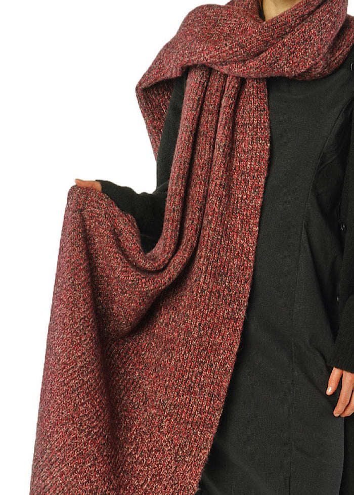 MÉLANGE KNITTED SCARF *BRONZE MELANGE* (Shown in LAVA MELANGE)