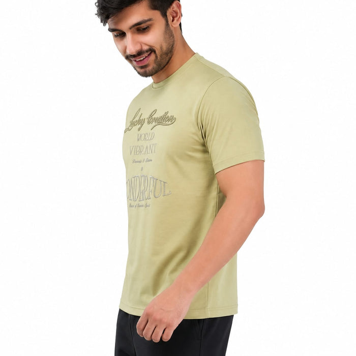 MENOLOGY Men's Round Neck Half Sleeve Graphic T-Shirt | HOLISTIC Collection | Imported Canvas Fabric | Regular Fit - ANS Billion