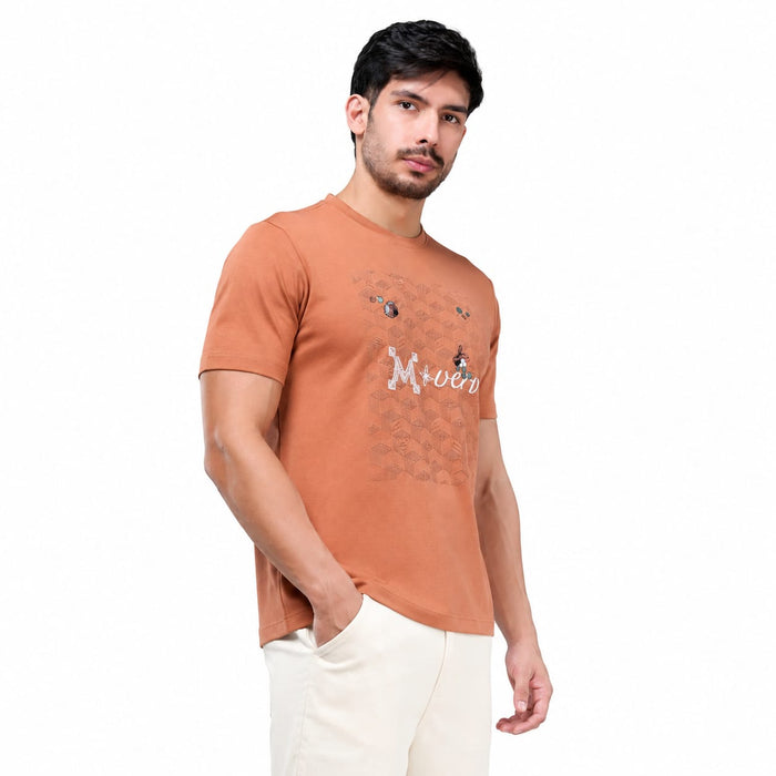 Men's Printed T-Shirt Rust