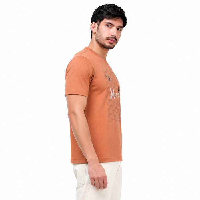 Men's Printed T-Shirt Rust