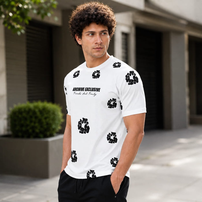 Men's Round Neck Printed T-Shirt | Premium Tencil Lycra | Casual Streetwear