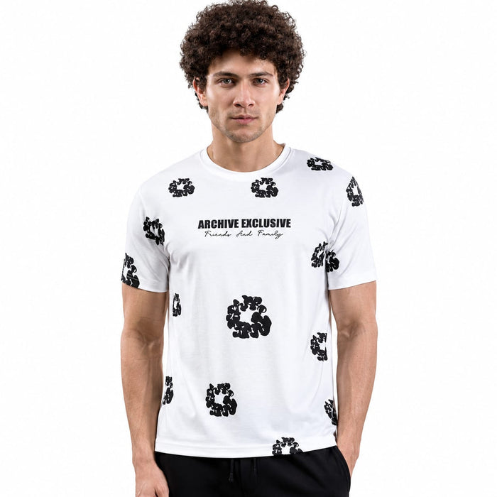 Men's Round Neck Printed T-Shirt | Premium Tencil Lycra | Casual Streetwear