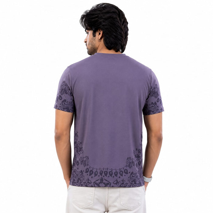 Men's Round Neck Printed T-Shirt | Premium Tencil Lycra Fabric | Soft & Stretchable | Casual Streetwear Graphic Tee