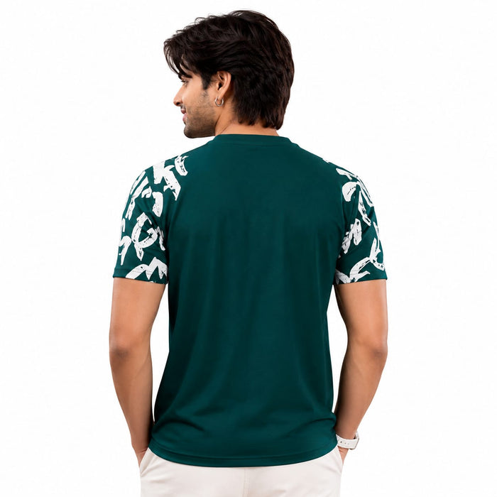 Men's Round Neck Street Wear Printed T-Shirt