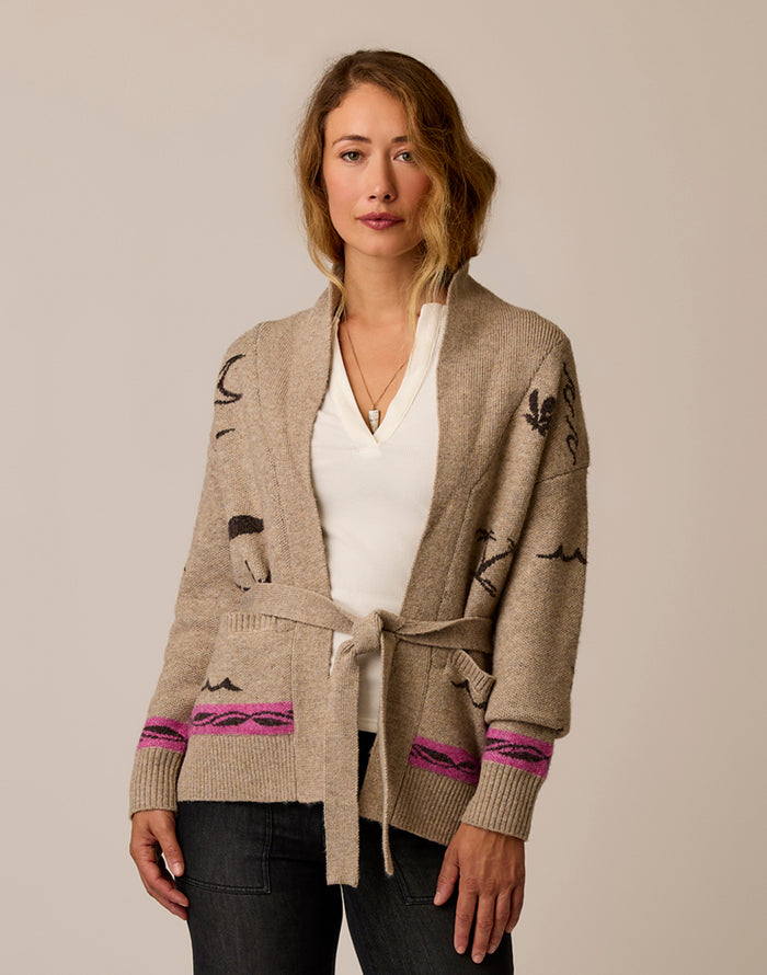 Mesa Wrap Cardigan: Barley
