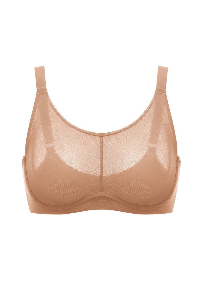 Mesh Monowire Full Coverage Bra