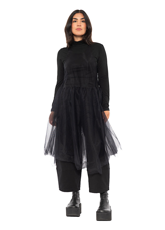 MESH OVERLAY DRESS