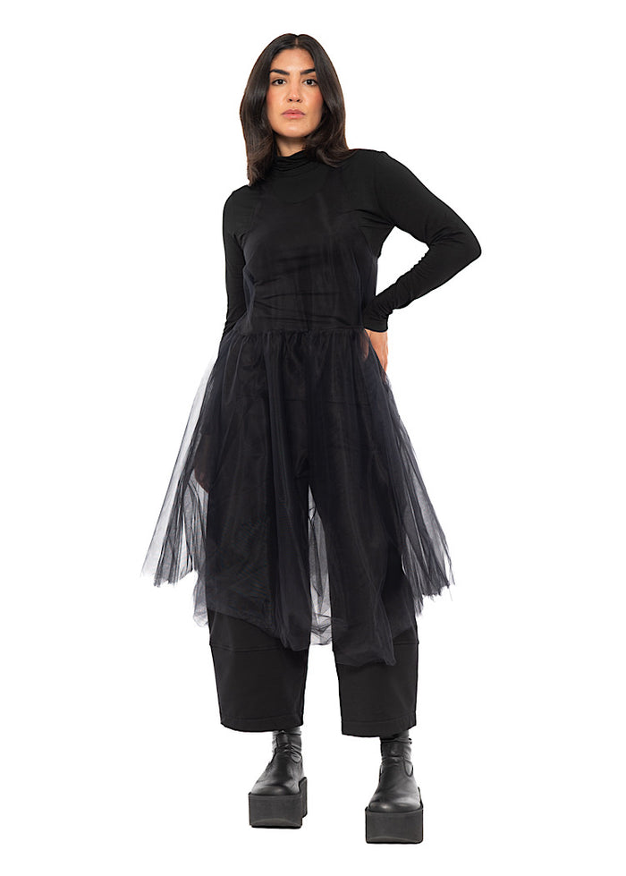 MESH OVERLAY DRESS
