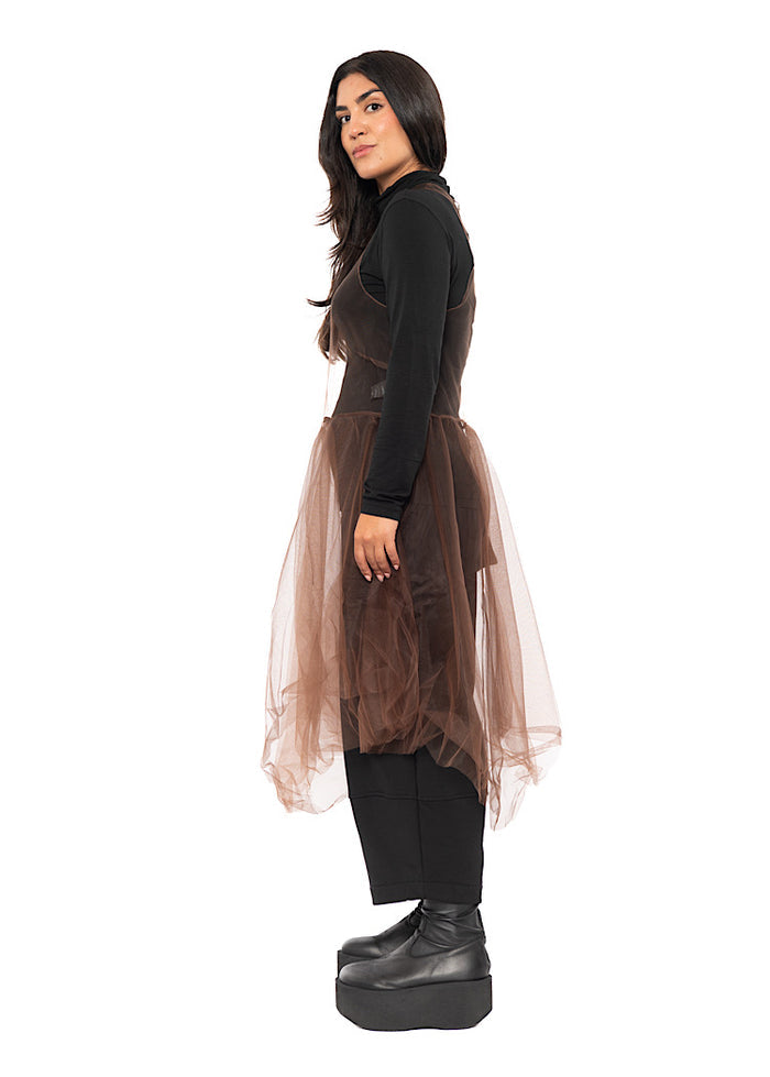 MESH OVERLAY DRESS