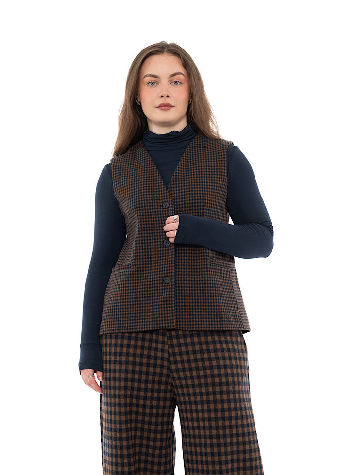 MICRO-CHECK GENNY WAISTCOAT