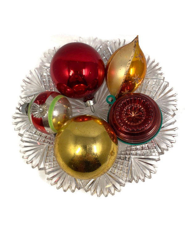 Midcentury Glass Christmas Ornaments at Duckwells