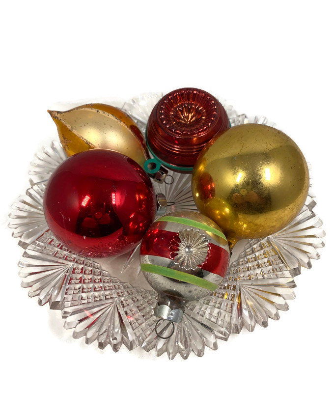 Midcentury Glass Christmas Ornaments at Duckwells
