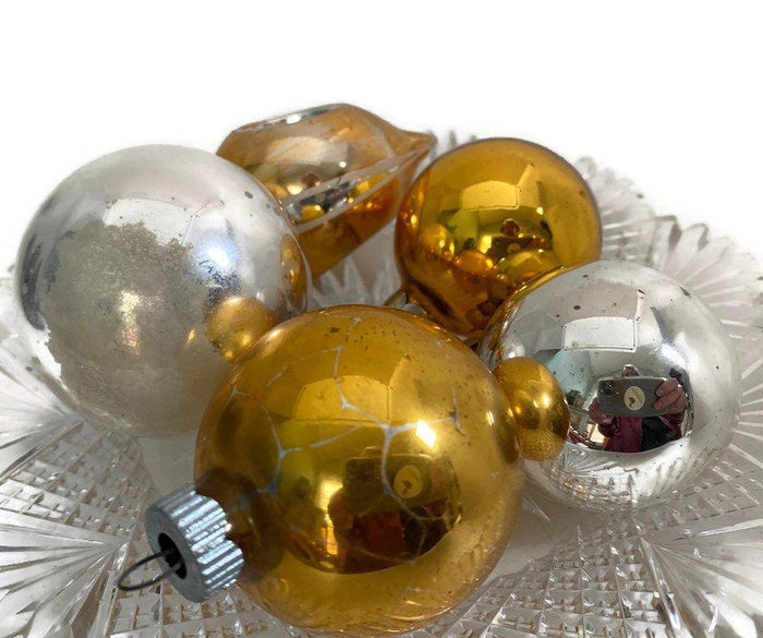 Midcentury Glass Christmas Ornaments at Duckwells