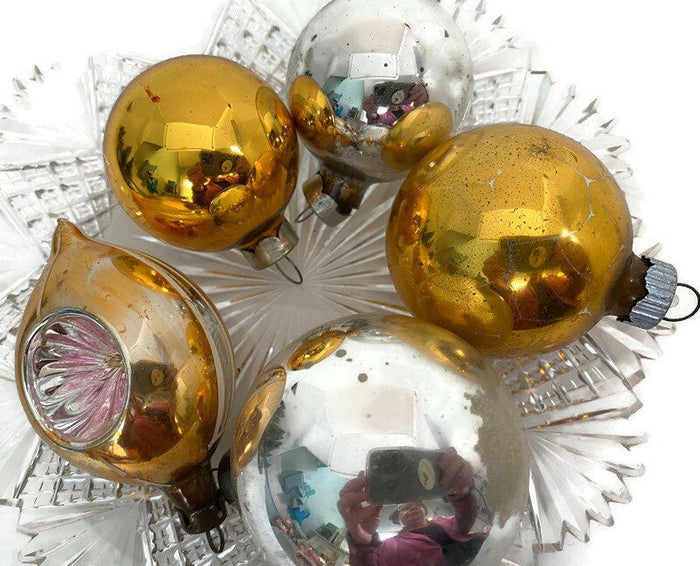 Midcentury Glass Christmas Ornaments at Duckwells