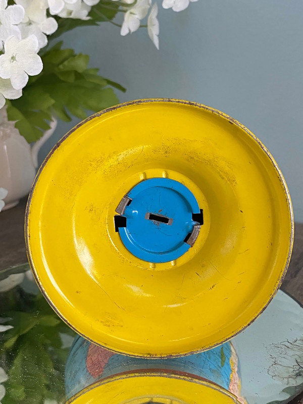 Midcentury Globe Bank Tin Litho by Ohio Art at Duckwells