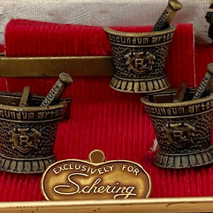 Midcentury Medical Jewelry Set - Cufflinks and Tiebar at Duckwells