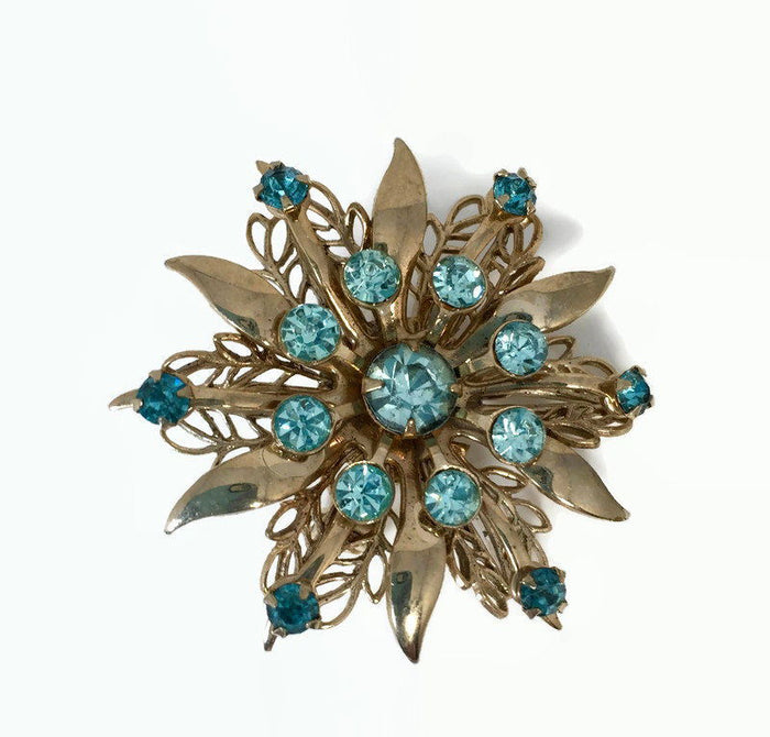 Midcentury Rhinestone Pin Brooch at Duckwells
