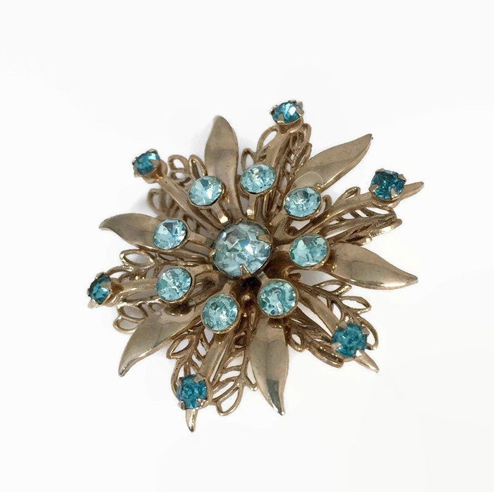 Midcentury Rhinestone Pin Brooch at Duckwells