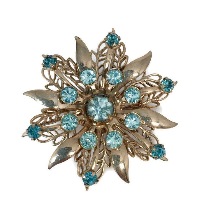 Midcentury Rhinestone Pin Brooch at Duckwells