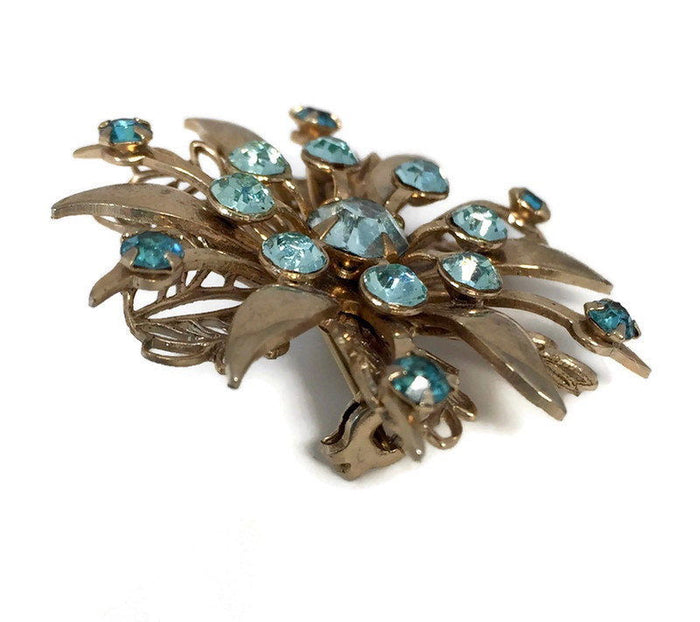 Midcentury Rhinestone Pin Brooch at Duckwells